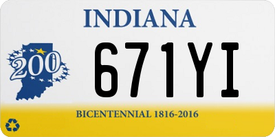 IN license plate 671YI