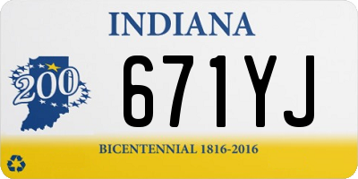 IN license plate 671YJ