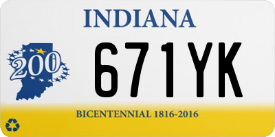 IN license plate 671YK
