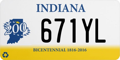 IN license plate 671YL