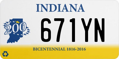 IN license plate 671YN