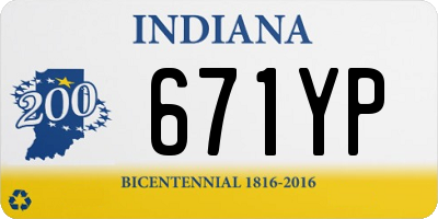 IN license plate 671YP