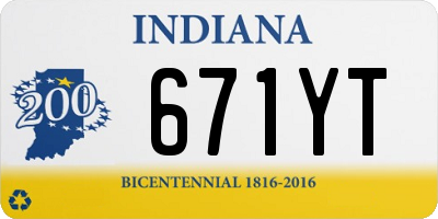 IN license plate 671YT