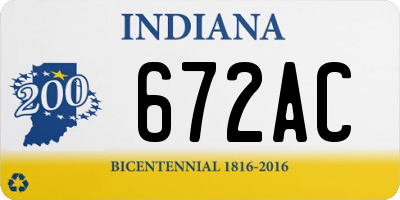 IN license plate 672AC