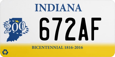 IN license plate 672AF