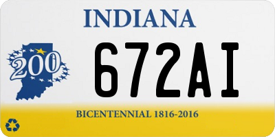 IN license plate 672AI