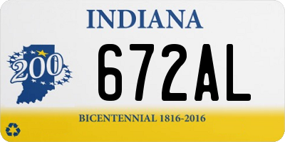 IN license plate 672AL