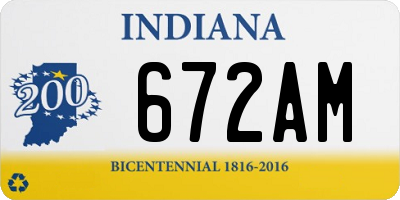 IN license plate 672AM