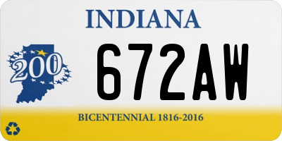 IN license plate 672AW