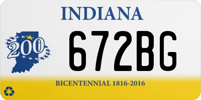 IN license plate 672BG