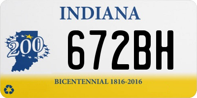 IN license plate 672BH