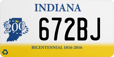IN license plate 672BJ