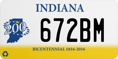 IN license plate 672BM