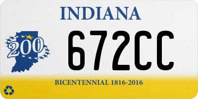 IN license plate 672CC