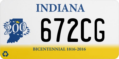 IN license plate 672CG