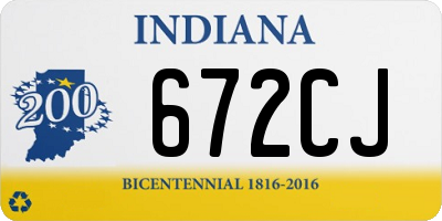 IN license plate 672CJ