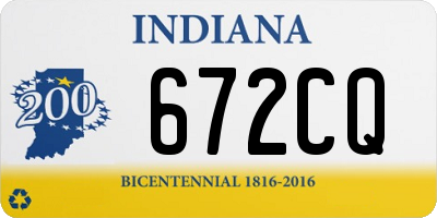 IN license plate 672CQ