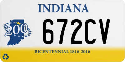 IN license plate 672CV