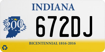 IN license plate 672DJ