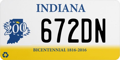 IN license plate 672DN