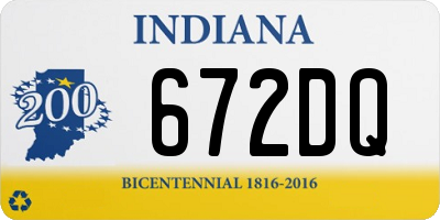 IN license plate 672DQ