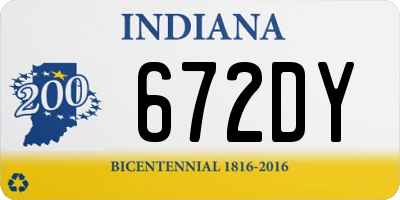 IN license plate 672DY