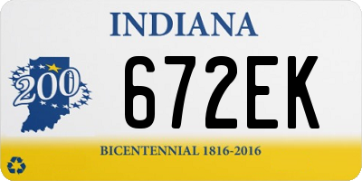 IN license plate 672EK