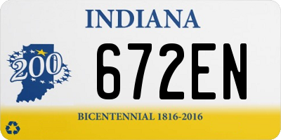 IN license plate 672EN