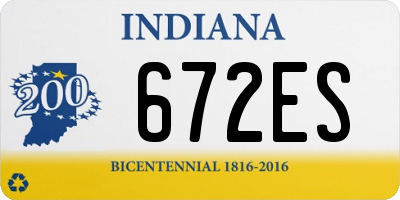 IN license plate 672ES