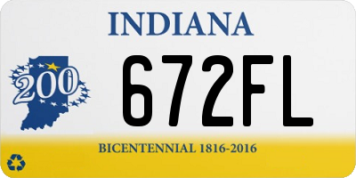 IN license plate 672FL