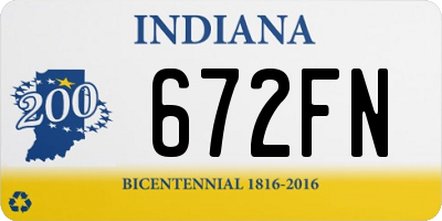 IN license plate 672FN
