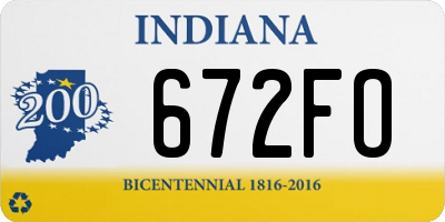 IN license plate 672FO