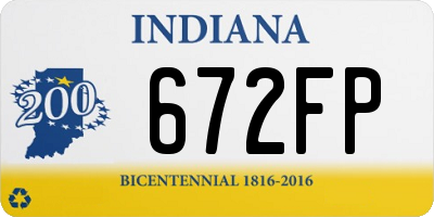 IN license plate 672FP