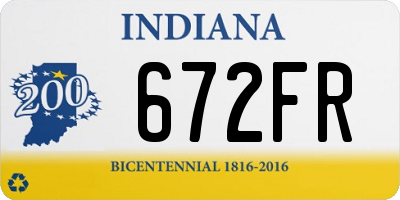 IN license plate 672FR