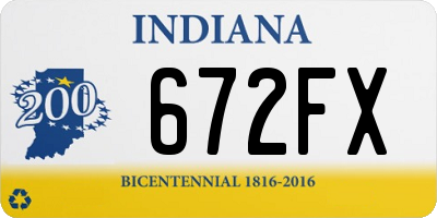 IN license plate 672FX