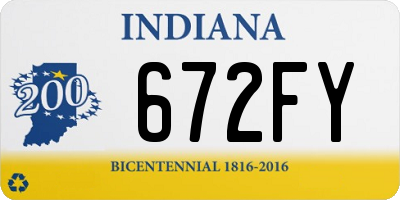 IN license plate 672FY