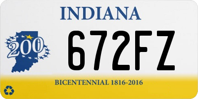 IN license plate 672FZ