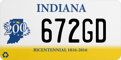 IN license plate 672GD