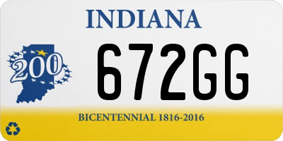 IN license plate 672GG