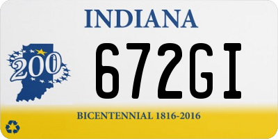 IN license plate 672GI