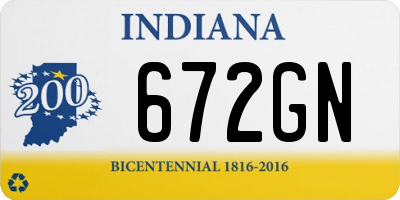 IN license plate 672GN