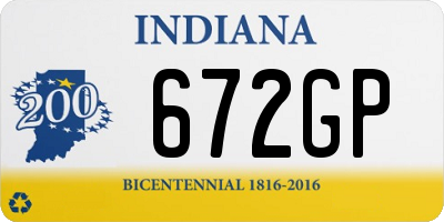 IN license plate 672GP