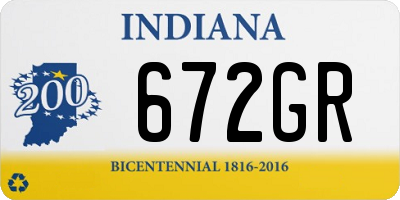 IN license plate 672GR