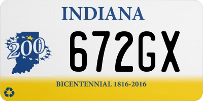 IN license plate 672GX