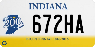 IN license plate 672HA