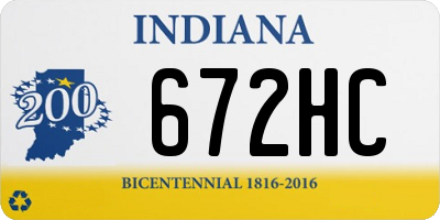 IN license plate 672HC