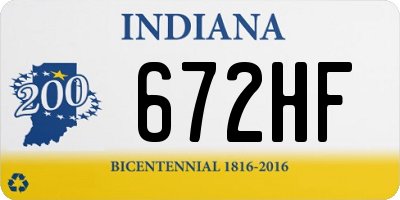 IN license plate 672HF