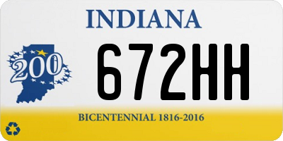 IN license plate 672HH