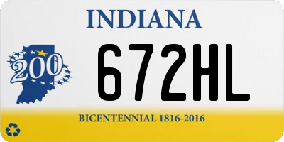 IN license plate 672HL