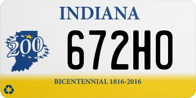 IN license plate 672HO